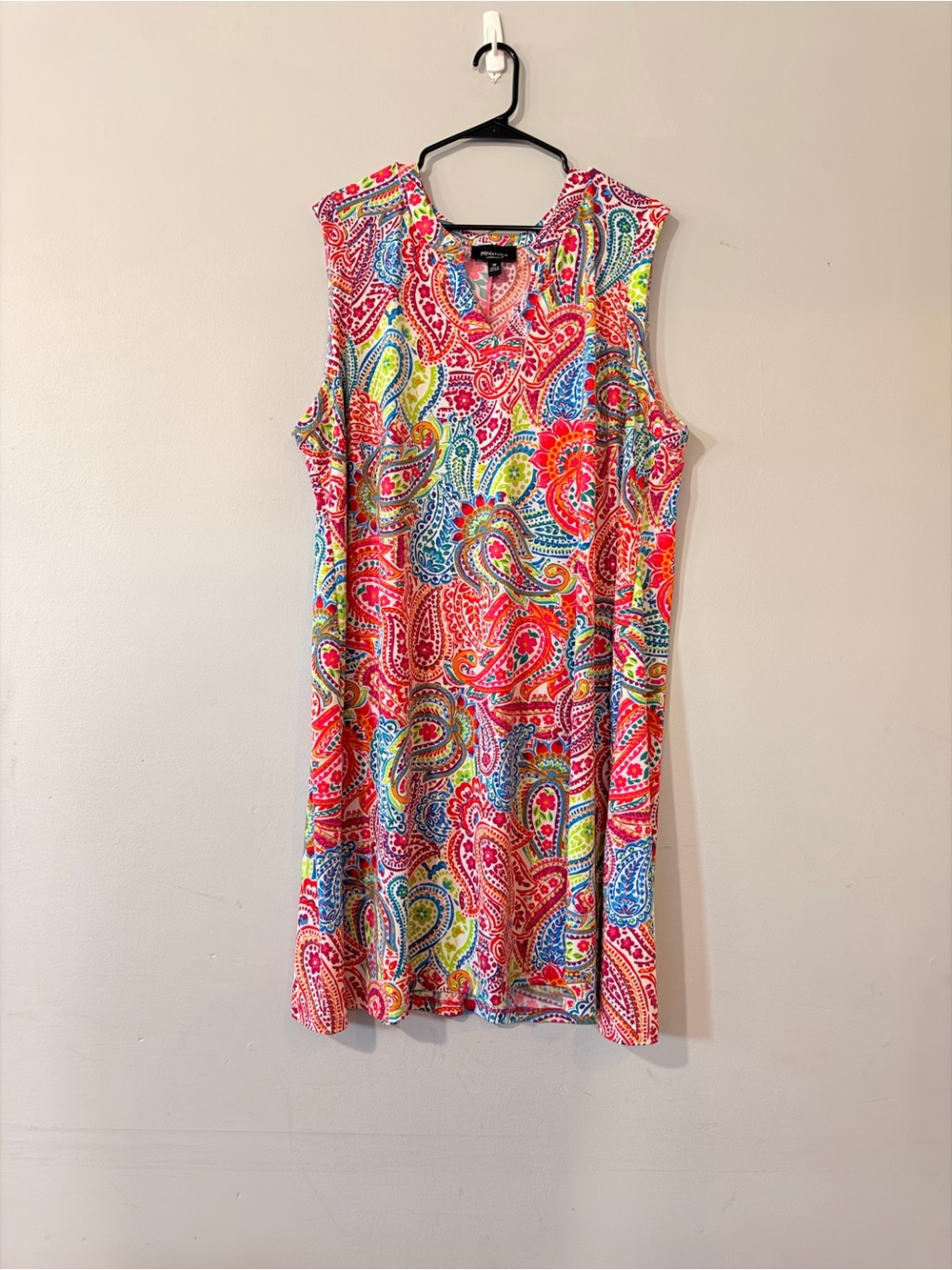 RN Studio Ronni Nicole Women’s 3X Multicolor Paisley Sleeveless Dress Plus Size